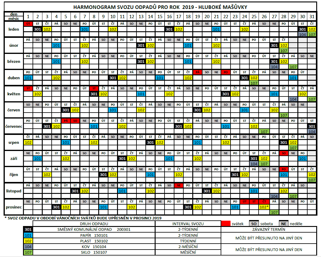 Harmonogram svozu odpadů pro rok 2019 - Hluboké Mašůvky.png